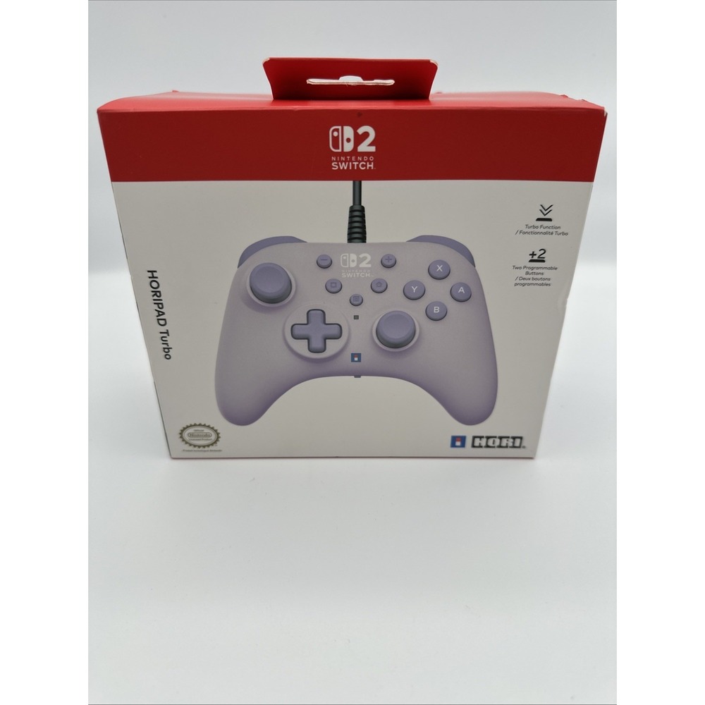 Hori HORIPAD Turbo Wired Controller for Nintendo Switch 2 Cozy Lavender‎